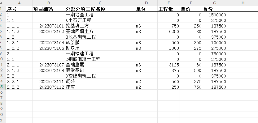 施工预算图模板